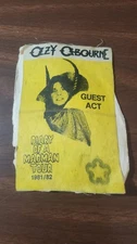 OZZY OSBOURNE Randy Rhoads 1981-82 Diary of a Madman Tour Backstage Pass yellow