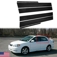 For Toyota Corolla Sedan 2003-08 6pcs Glossy Black Pillar Posts Door Covers Trim