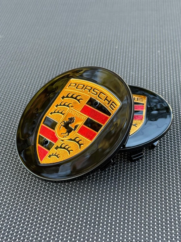 4 X Porsche Classic Hub Caps Silver 76mm ( 2.99 ") Fits Most OEM Porsche Wheels - Image 3 of 4