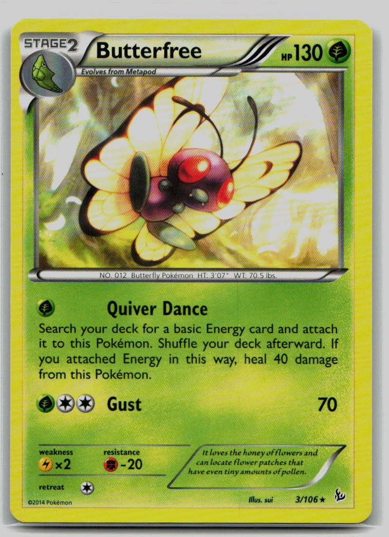 Pokemon TCG Butterfree XY - Flashfire 3/106 LP A1