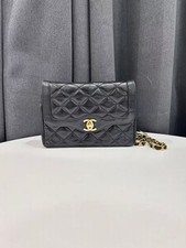 Authentic Chanel Limited Black Quilted Leather Flap Bag France