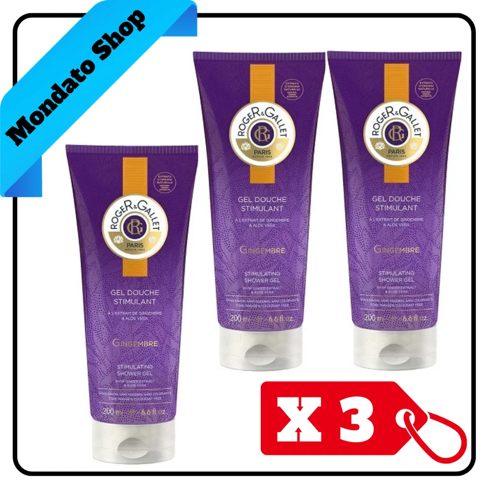 ROGER & GALLET ROGER GALLET SHOWER INGWER STIMULIERENDES GEL 200ml (X3)
