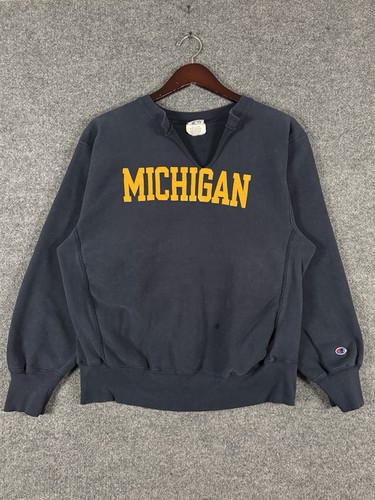 Champion Reverse Weave, Vintage 80s Michigan Wolverines Champion Reverse Weave Crewneck Sweatshirt Sz L
