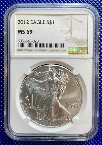 2012 ~ Silver Eagle S$1 ~ NGC MS69 ~ #6036543-020