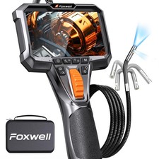 Foxwell Dual Lens Borescope 1080p Hd Endoscope Waterproof 5.3ft Snake Camera