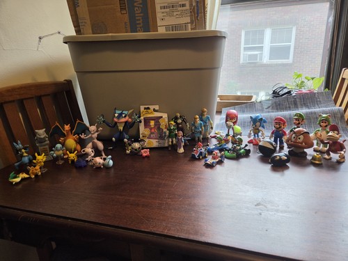 Jakks Pacific Mixed Lot Figures Mario Pokemon Sonic Simpsons Bart Mewtwo