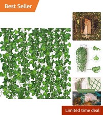 12 Pack 84ft Artificial Ivy Vines with Clips   Lifelike Greenery for Events