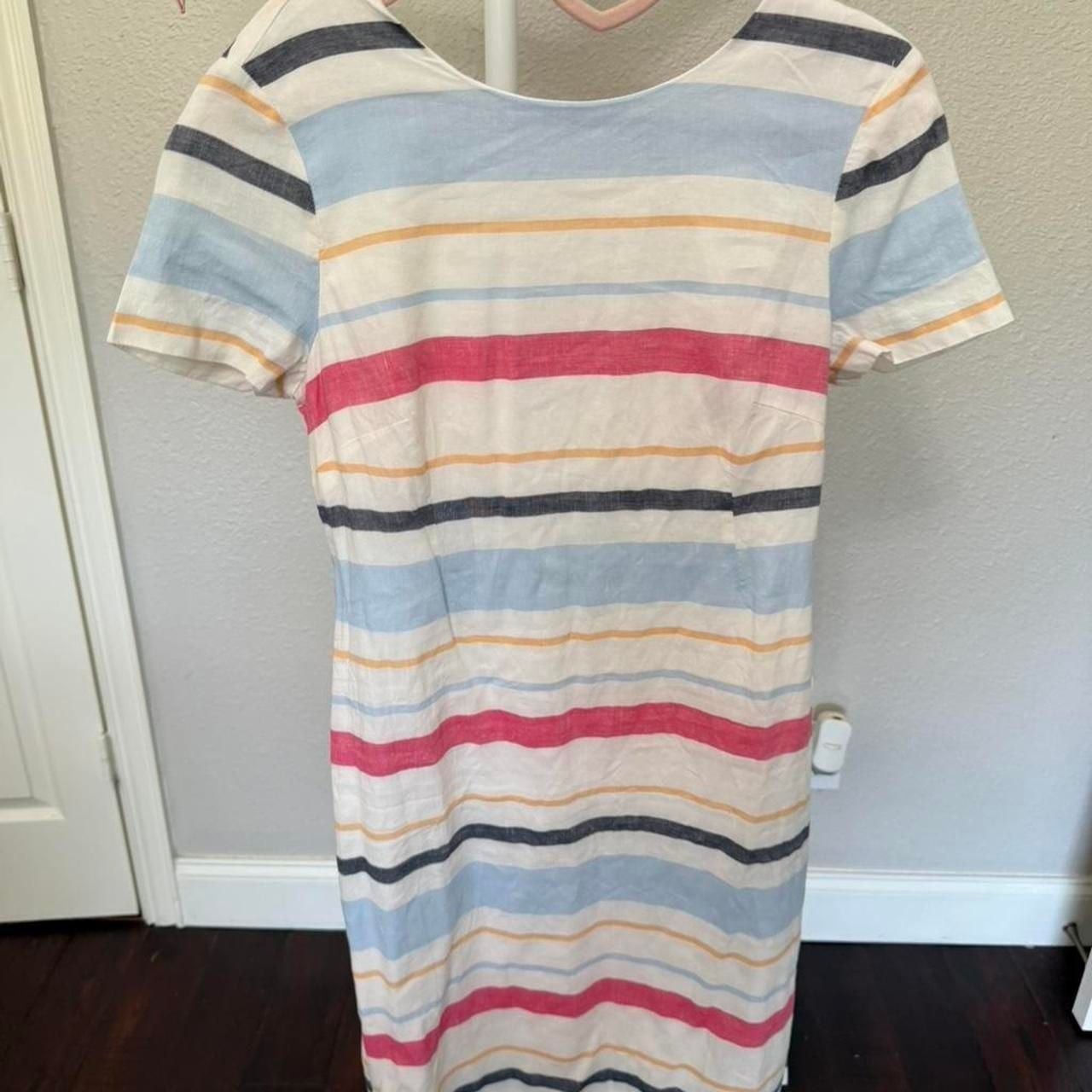 Karl Lagerfeld Paris Multi-Color Striped Sheath Dress