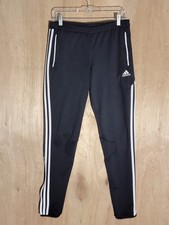 Adidas Women Climacool Track Pants Tapered M Black White Stripe Athletic Joggers