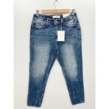 KanCan Washed Out Relaxed Fit High Rise Mom Fit Denim Jeans Womens Size 26 NWT