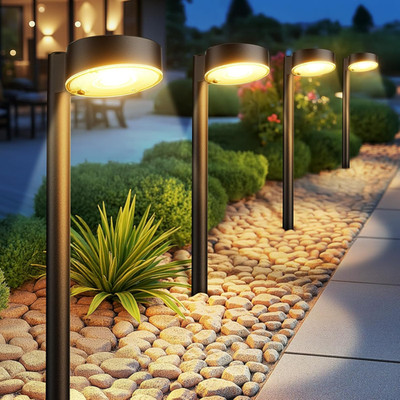 6 Pack Solar Pathway Lights Outdoor, 12 Brighter LED Solar Lights Outdoor Waterp