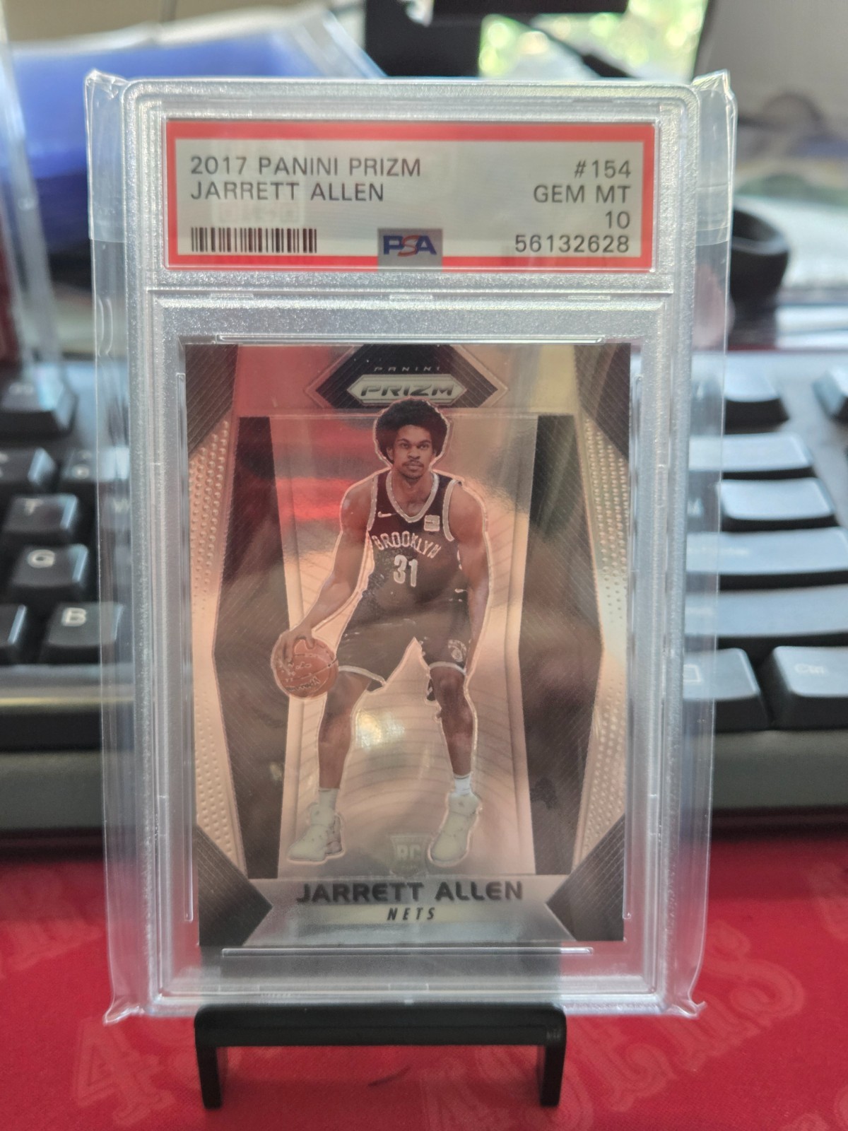 2017 PANINI PRIZM #154 JARRETT ALLEN PSA 10 GEM MINT (RC)