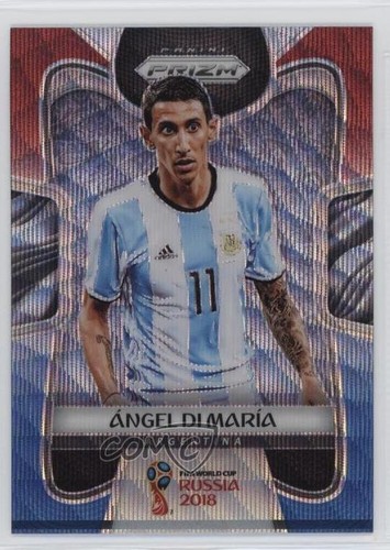Angel Di Maria [Red & Blue Wave] #2 2018 Panini Prizm World Cup card