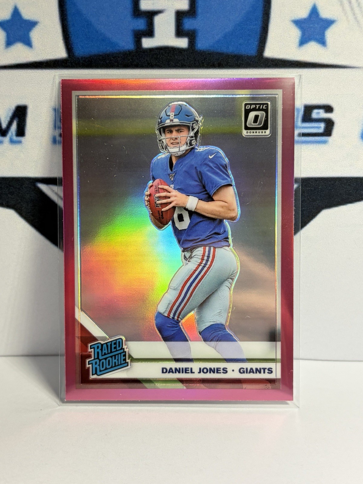 2019 Panini Donruss Optic Rated Rookie Daniel Jones #154 Pink Prizm Giants NFL
