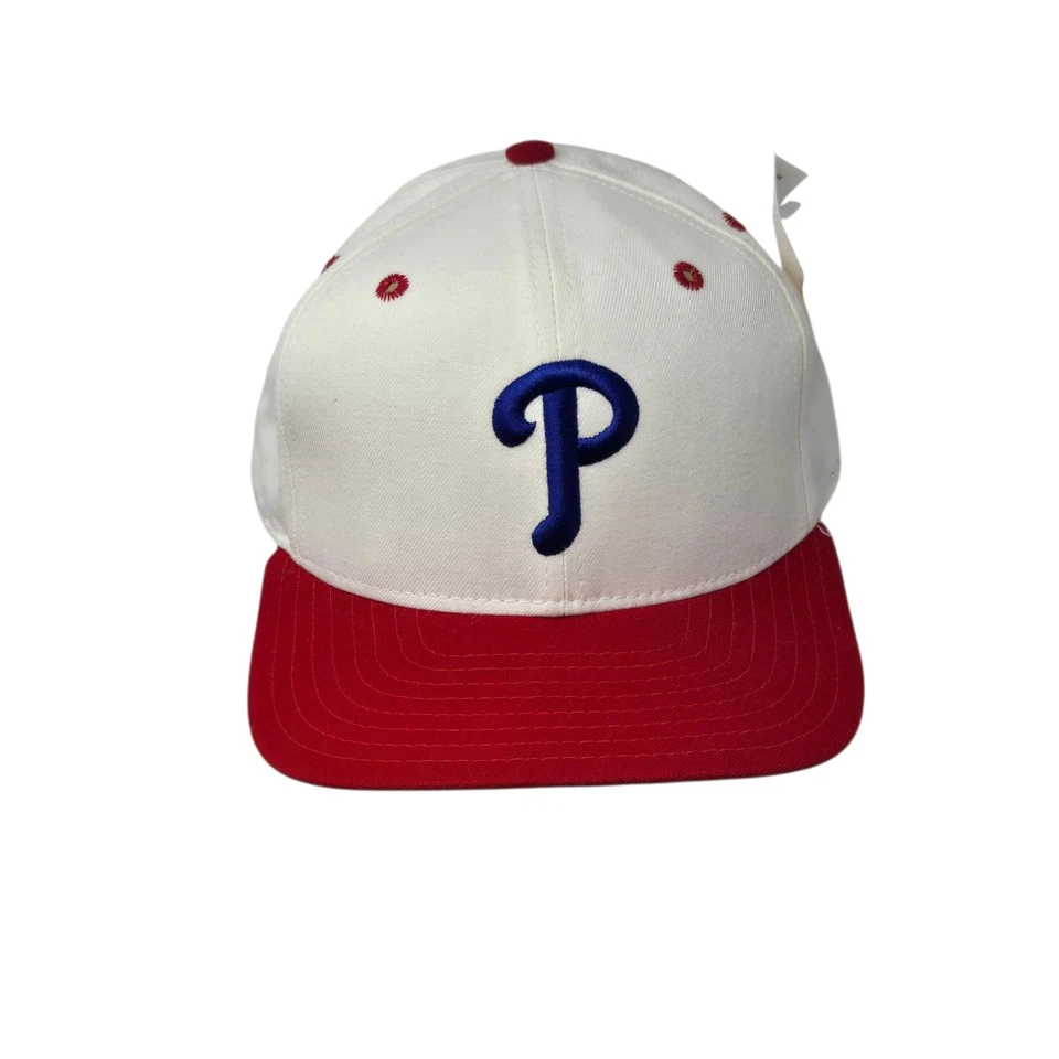 VTG New Era Philadelphia Phillies Pro Model Dupont Visor Snapback Hat 90's NWT - Image 2 of 4