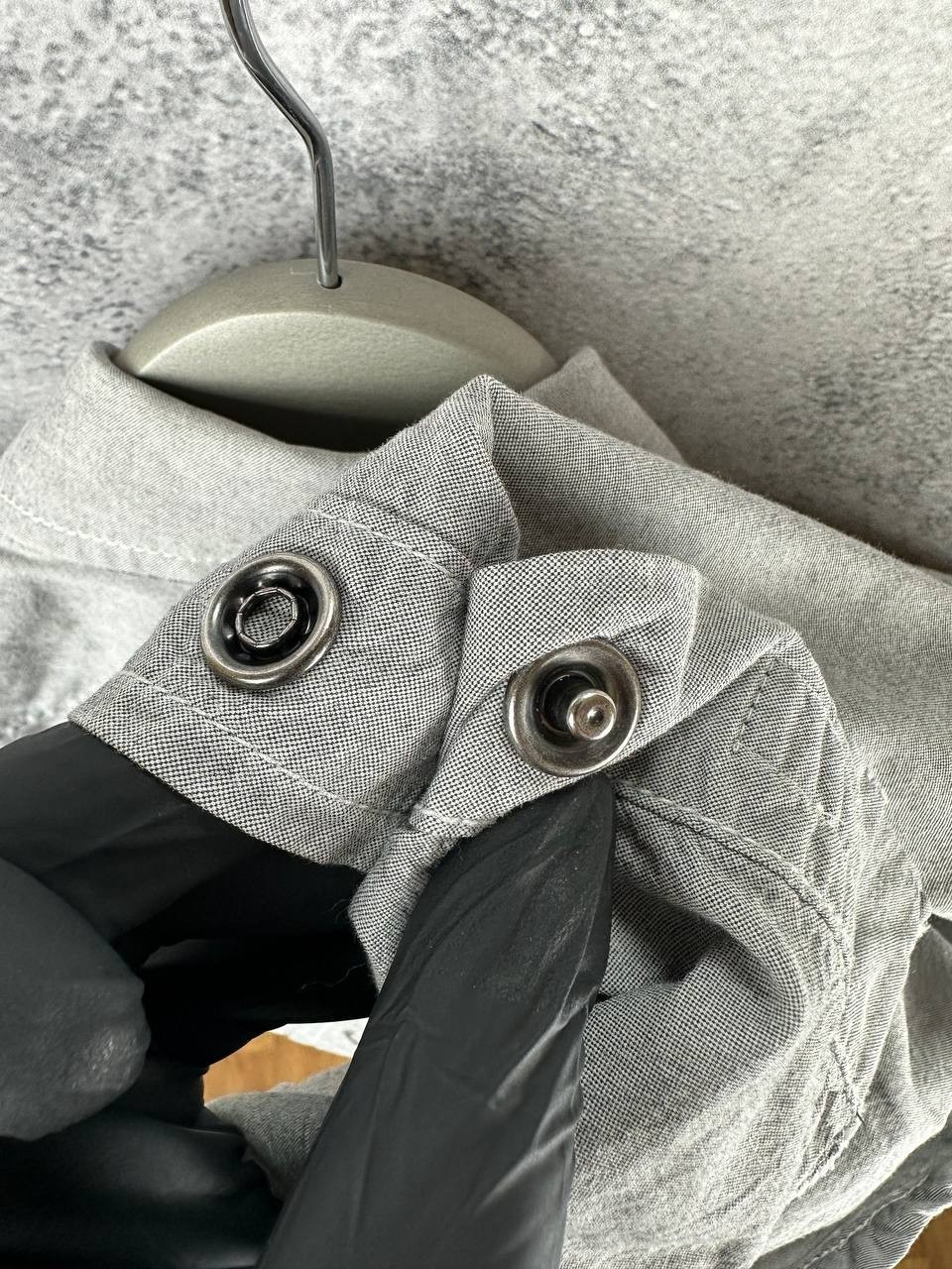 Diesel Rising Sun S/S Vintage Utility Shirt Grey Distressed Pockets Men's Size S