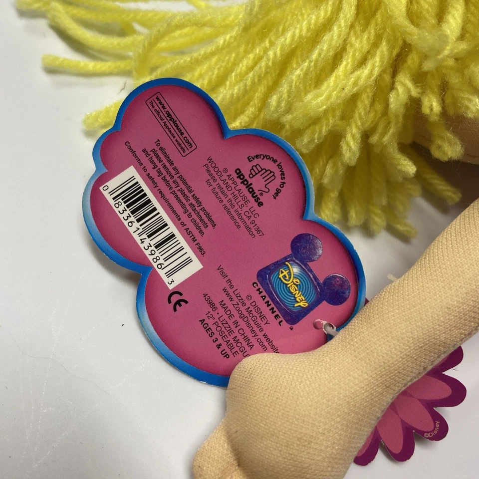 Muñeca de peluche Lizzie Mcguire vintage 12" posible con pelo de hilo - Nueva con etiquetas Foto 3 de 4