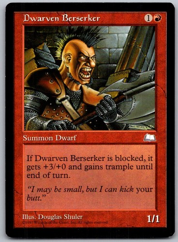 Dwarven Berserker 97/167 Weatherlight Common MTG