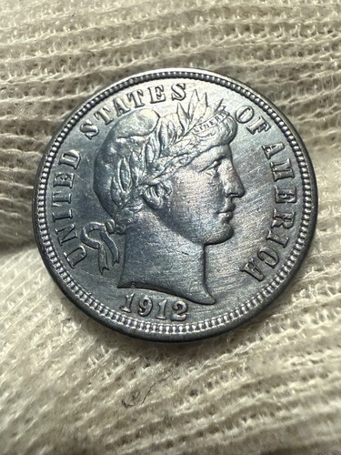 1912 Barber Dime, Very Lustrous Gem BU++ Original High