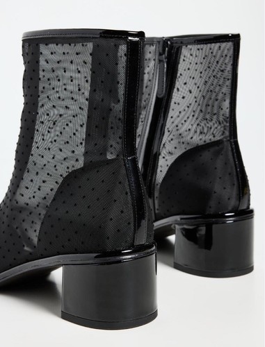 Tory Burch Polka Dot Mesh & Patent Leather Ankle Boots Sz 8.5 $448 - Picture 3 of 9