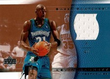 KEVIN GARNETT   2003-04  UPPER DECK    SWEET  SWATCHES CARD  KG-SS