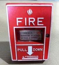 LOT OF 2 NEW CERBERUS PYROTRONICS 10/MSI-20 MANUAL PULL STATION FIRE ALARM AK