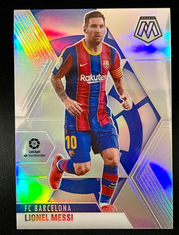 Lionel Messi 2020-21 Panini Mosaic La Liga Silver Prizm #57