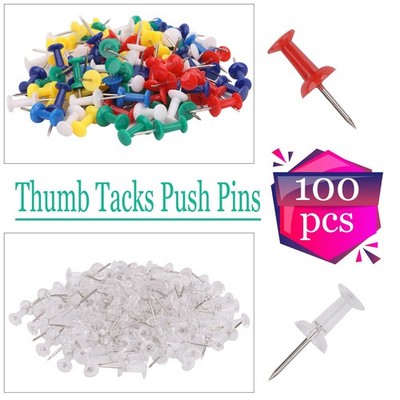 Trimming Shop 100x Druckknöpfe Transparent, Bunt 2,3cm Kork Pinnnadeln