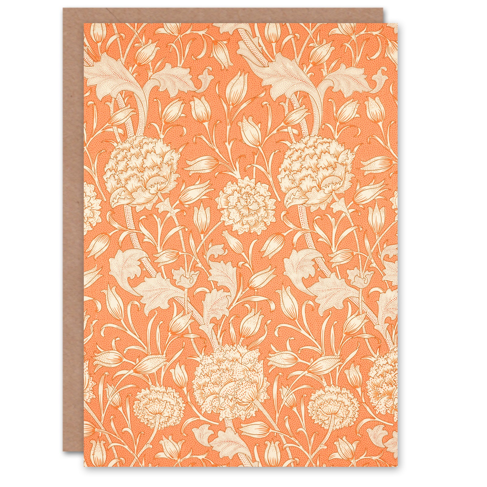 William Morris Art Card Wild Tulip Art Nouveau Pattern
