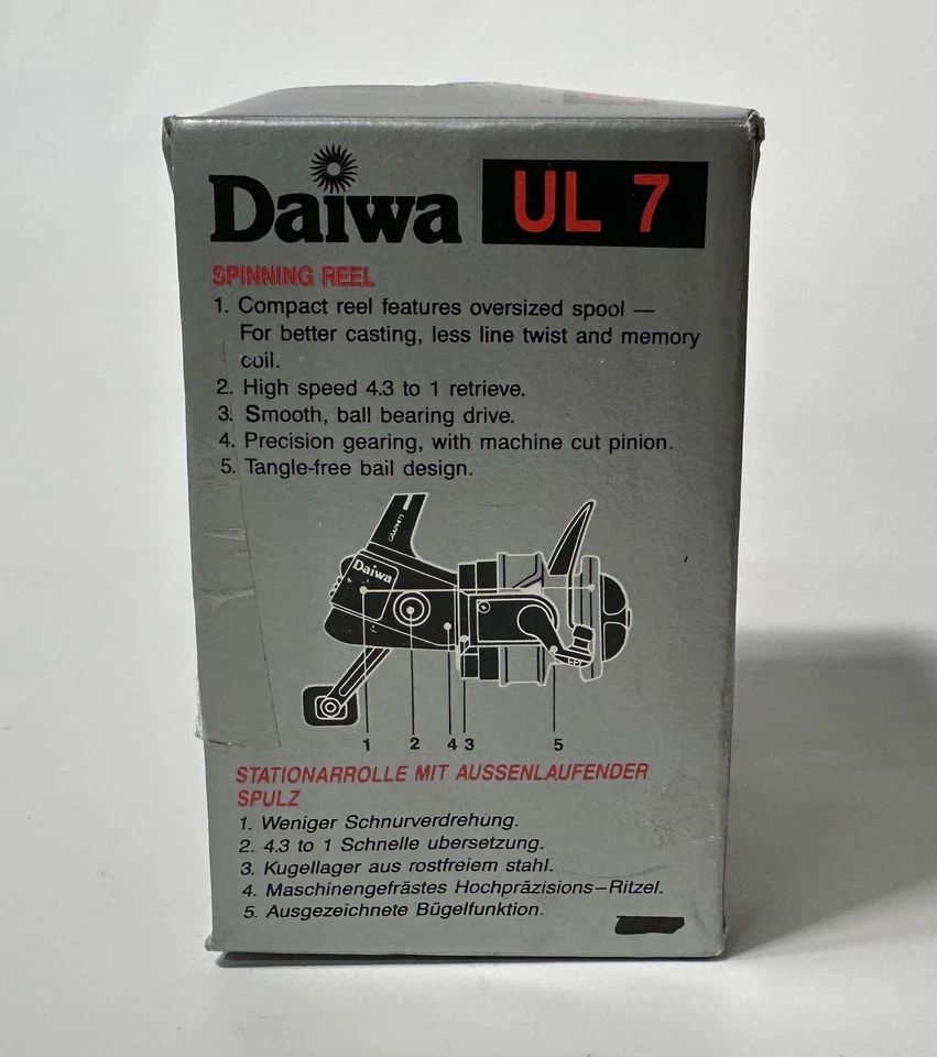 Caja de carrete giratorio ultra ligero Daiwa UL7 VACÍO Y PAPELEO - SOLO CAJA SIN CARRETE Foto 2 de 4