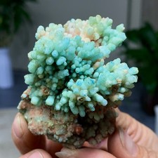 Cristallo di pietra 86G struttura blu naturale,eteropolare di aragonite blu cinese