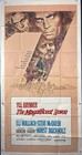 MAGNIFICENT SEVEN Movie Poster (VF-) Three Sheet 1960s Steve McQueen Samurai