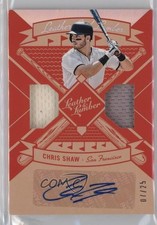 2019 Leather & Lumber and Signatures Holo Silver 7/25 Chris Shaw Auto 11z5