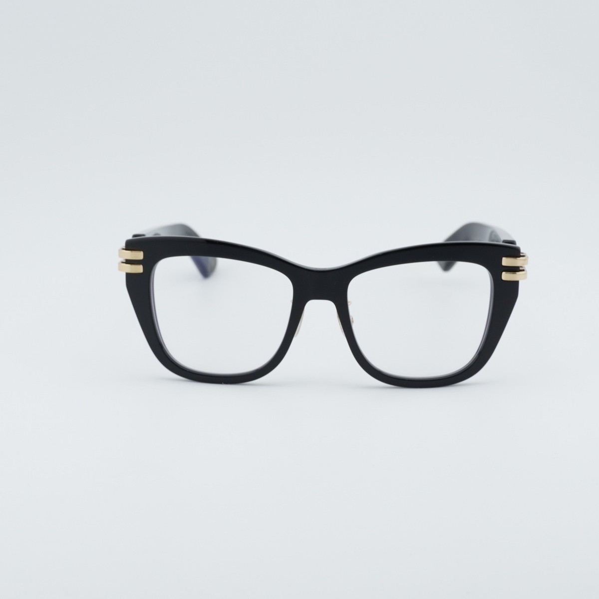 NEW Dior CDIORO S1F 10BB Shiny Black/Clear Blue Block Lens 54mm