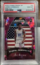 JAMES WISEMAN 2020 Panini Prizm DP #97 Pink Ice Rookie Card RC PSA 10 Gem MT