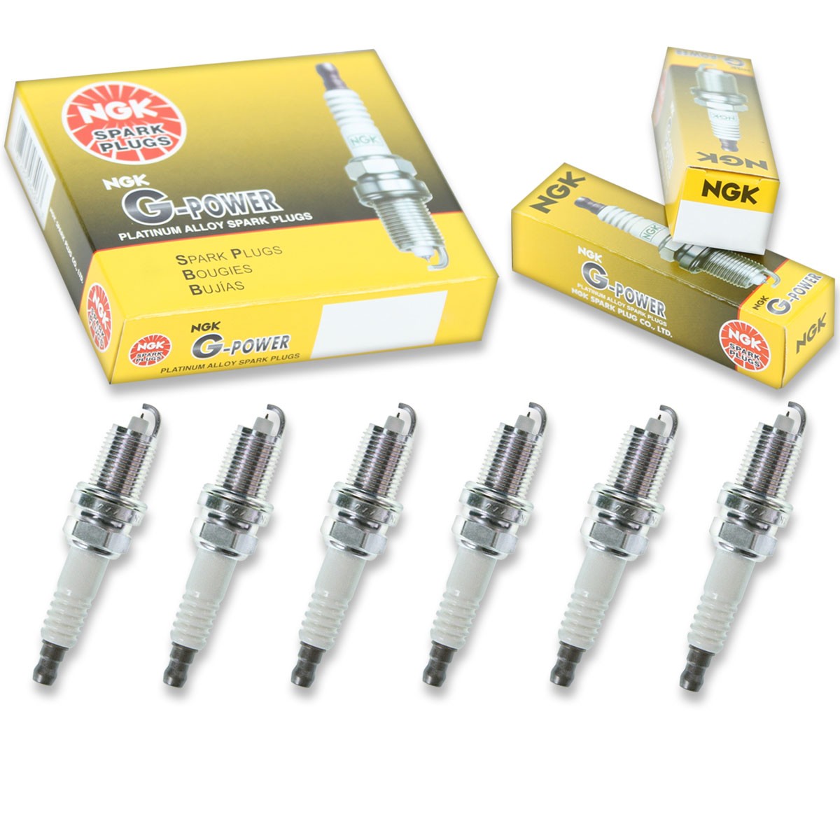 6 pcs NGK G-Power Spark Plugs for 1997-2010 Dodge Ram 1500 3.7L 3.9L V6 3.9L ak