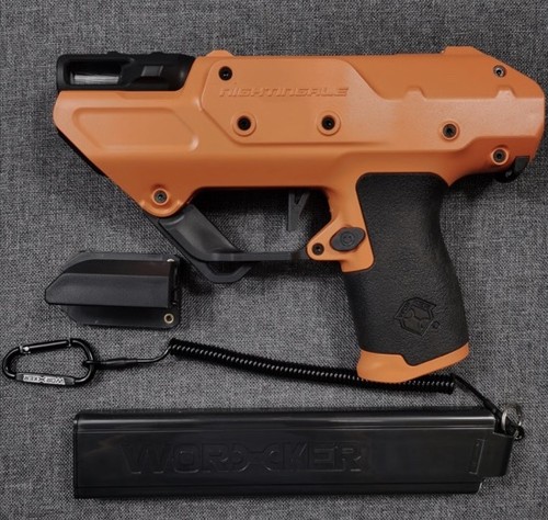 WORKER NIGHTINGALE Mechanical Semi-Auto Blaster Orange/Black w/ Mag (Full Auto)