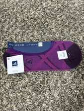 Sperry Top-Sider Women  s No Show Liner Socks 2-Pack Purple Size 9-11 NWT