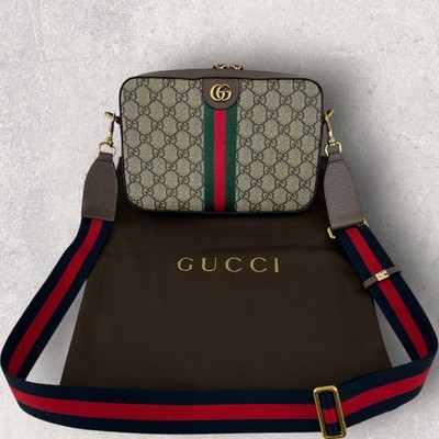 Gucci GG Monogram Web Logo Ophidia Small Crossbody Bag Beige 699439