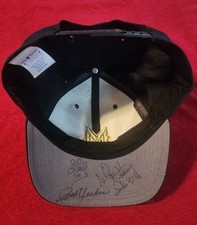 Bob Uecker, Mike Matheny and Eddy Diaz signed  Milwaukee Brewers baseball hat