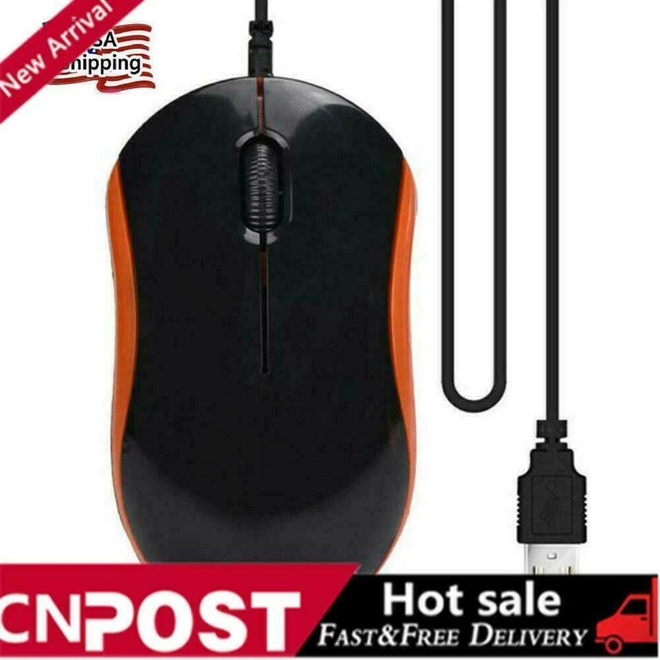 USB LED Wired Gaming Mouse Optical Type Office Mice For PC Q4C0 A0H4 E5G5 J6I8 - Image 2 of 4