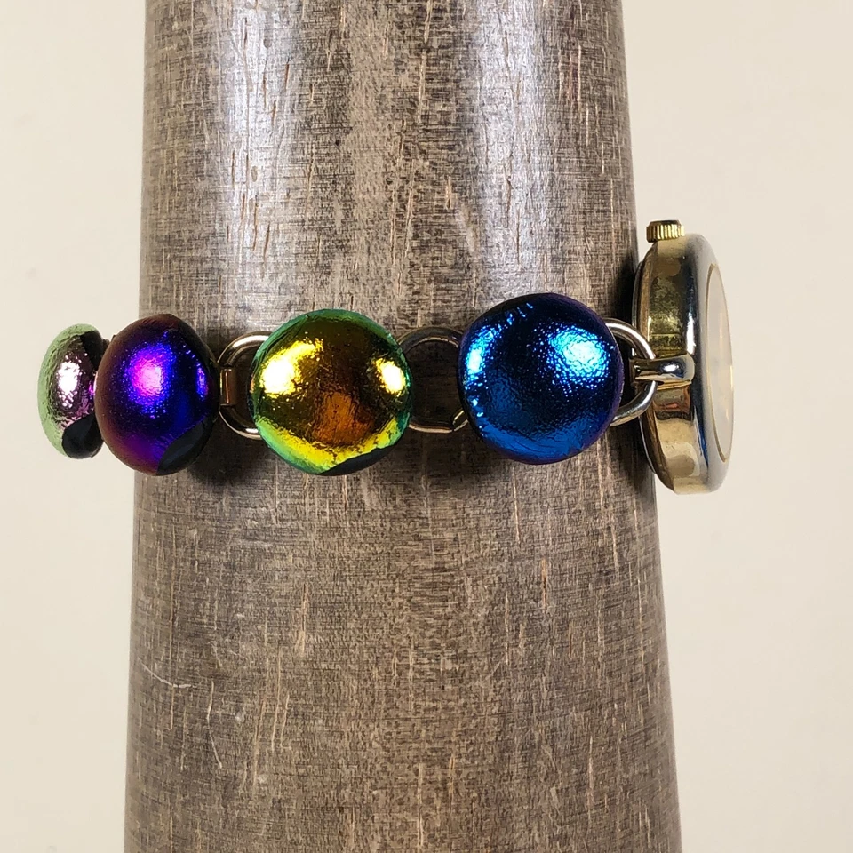 Legacy Women Dress Multicolor Crystals Bracelet Quartz Analog 25mm  Watch 6 1/4" - Image 3 of 4