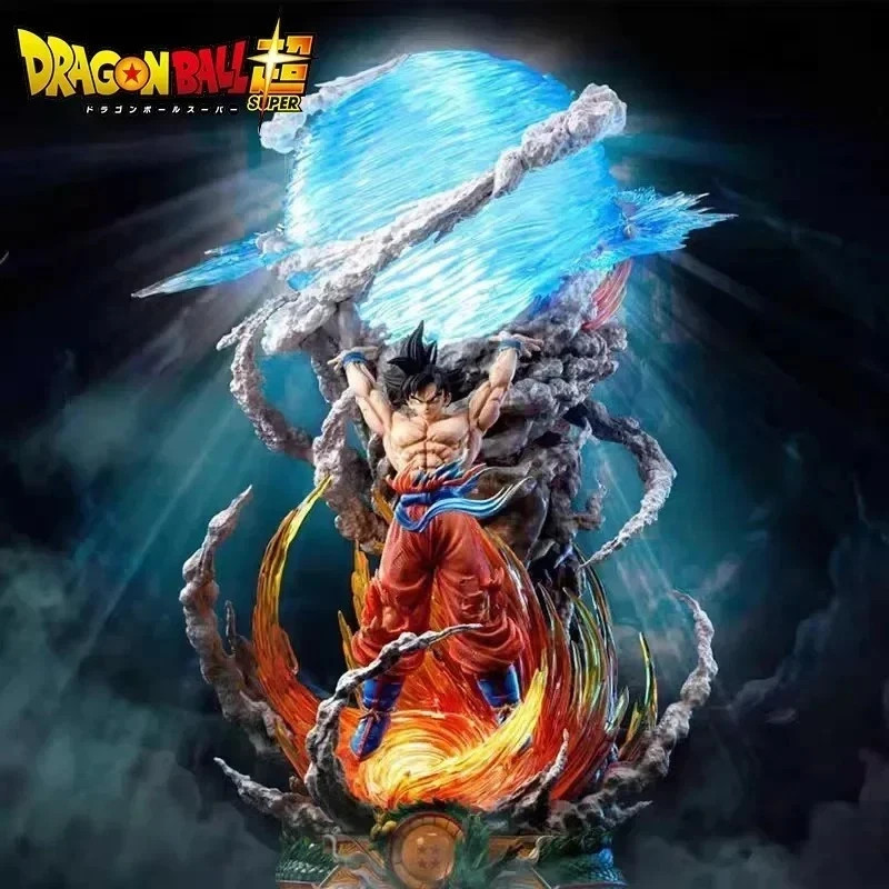Figurine Goku DBZ 25 cm haute finition avec socle lumineux premium pour vitrine