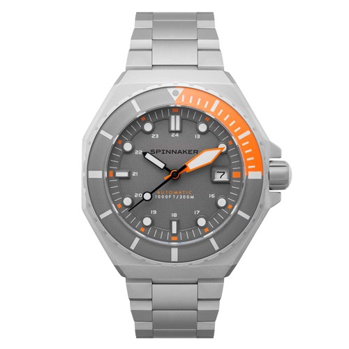 Dumas Gray Dial / Orange / Stainless Steel | Gray Dial Wristwatch SP-5081-LL