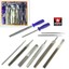 12 Piece Heavy Duty File and Rasp Set with PVC Handle Plastic Metal ...