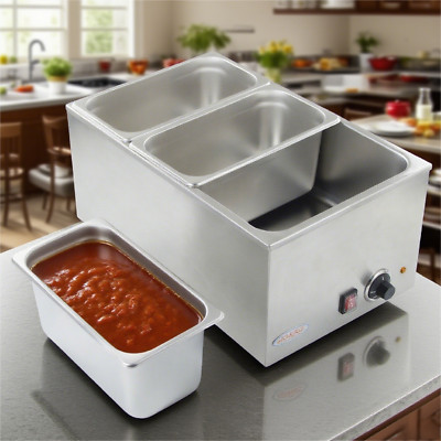 Hakka Electric Food Warmer Commercial Kitchen Steam Table Buffet Bain Marie