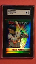 1994  Finest #233 David Justice Refractor SGC 8
