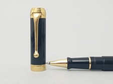 AURORA Talentum Classic Oversized Black Gold Trim Rollerball Pen Excellent