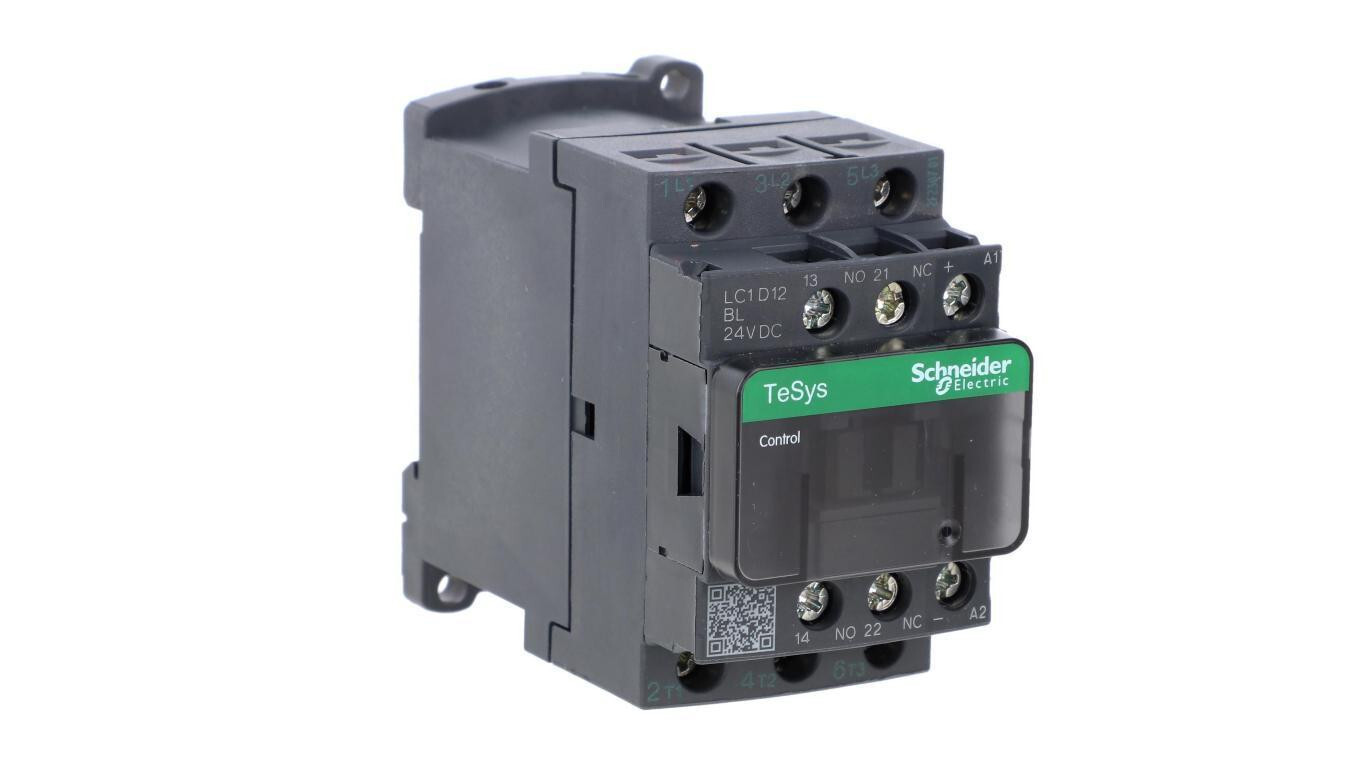 Power Contactor 12A 3P 24V DC 1NO 1R LC1D12BL /T2UK
