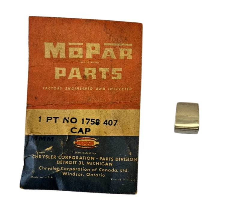 1957-1958 Dodge Plymouth Desoto Roof Drain Front End Chrome Cap 1758407 NOS - Image 2 of 4